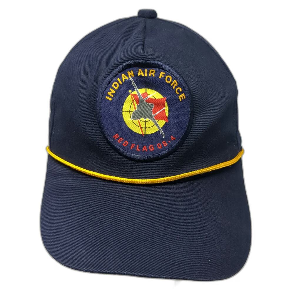 Indian Air Force Red Flag 08-4 Commemorative 5 Panel Blue One Size Rope Hat
